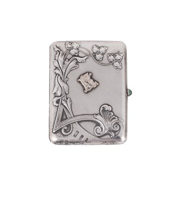 Lot 614 - A RUSSIAN SILVER CIGARETTE CASE