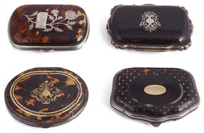 Lot 643 - ~FOUR TORTOISESHELL PURSES