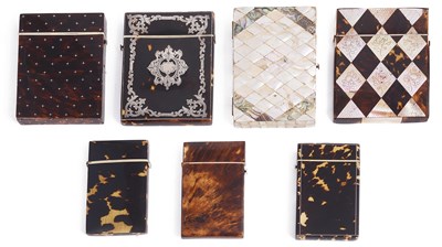 Lot 651 - ~A COLLECTION OF SEVEN CARD CASES