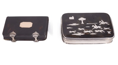 Lot 652 - ~THREE TORTOISESHELL BOXES