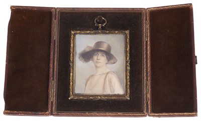 Lot 657 - ~A PORTRAIT MINIATURE OF THOMASINE GRENFELL WHITE
