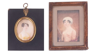 Lot 662 - ~A PORTRAIT MINIATURE OF JANE BRADBY