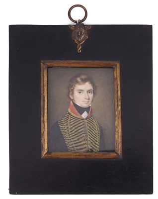 Lot 665 - ~A PORTRAIT MINIATURE OF PETER BRETON