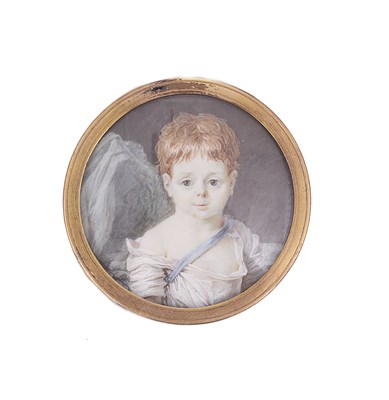 Lot 669 - ~A FRENCH PORTRAIT MINIATURE OF A CHILD