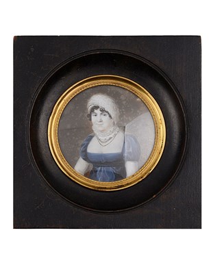 Lot 670 - ~A PORTRAIT MINIATURE OF A LADY