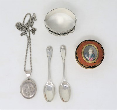 Lot 680 - ~A MALTESE SILVER BANGLE