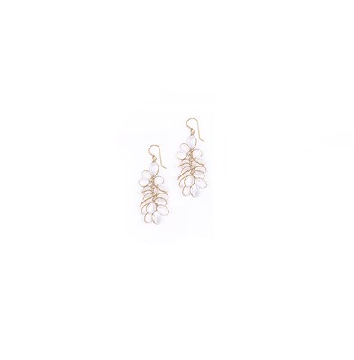 Lot 711 - PAIR OF MOONSTONE PENDENT EARRINGS