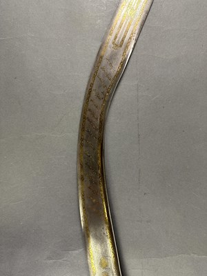 Lot 557 - □ A DECORATED SWORD (KILIG) IN OTTOMAN TURKISH 17TH CENTURY STYLE, 20TH CENTURY, PROBABLY SYRIA