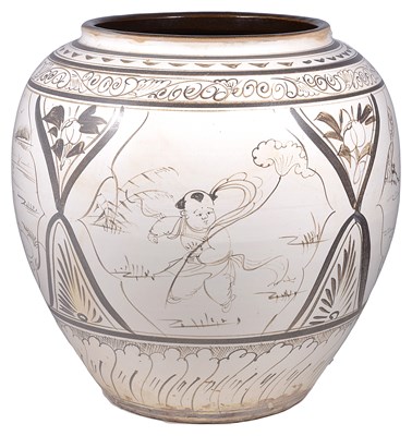 Lot 6 - A CHINESE POTTERY LARGE JAR