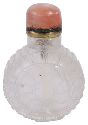 Lot 66 - A CHINESE ROCK CRYSTAL SNUFF BOTTLE