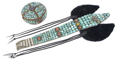 Lot 72 - TWO ELEMENTS FROM A WOMAN'S HEADDRESS