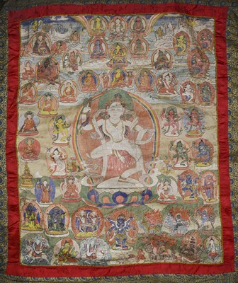 Lot 76 - A THANG-KA DEPICTING A DAKINI
