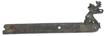 Lot 80 - A BRONZE FRAGMENT FROM A SHRINE
