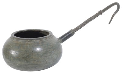 Lot 82 - A KHMER BRONZE LADLE