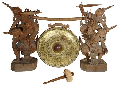 Lot 110 - AN ANGLO-BURMESE DINNER GONG