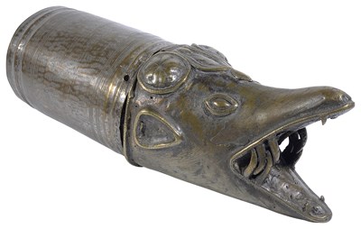 Lot 123 - A TINNED BRASS PALANQUIN FINIAL