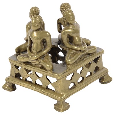 Lot 126 - A JAIN BRASS SHRINE