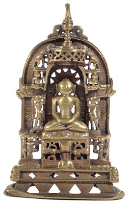 Lot 127 - A JAIN BRASS SHRINE