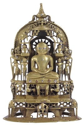 Lot 129 - A JAIN SHRINE DEPICTING CANDRAPRABHA