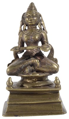 Lot 130 - A BRONZE FIGURE OF ANNAPURNA