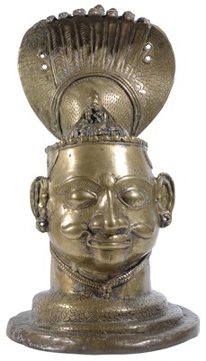 Lot 134 - A LARGE CAST BRASS SIVALINGAM