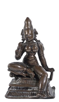 Lot 146 - A BRONZE FIGURE OF LAKSHMI