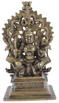 Lot 149 - A BRASS FIGURE OF BHADRAKALI