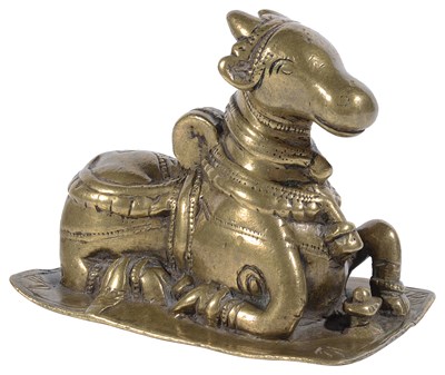 Lot 158 - A BRONZE FIGURE OF NANDI BULL