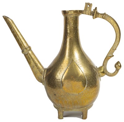 Lot 168 - A MUGHAL BRASS EWER
