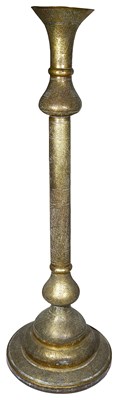 Lot 169 - A QAJAR BRASS STANDARD LAMP