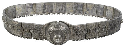 Lot 173 - A CAUCASIAN SILVER BELT