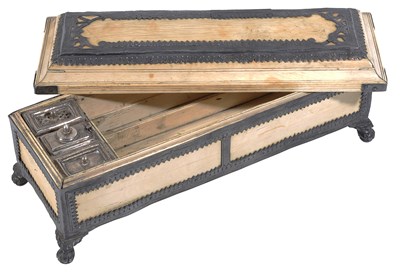 Lot 183 - ËœA MUGHAL IVORY PEN BOX