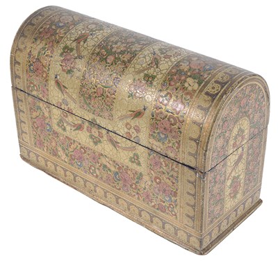 Lot 192 - A LACQUERED STATIONERY BOX