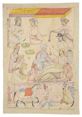 Lot 223 - TWO SICK MEN BEING TENDED BY PHYSICIANS