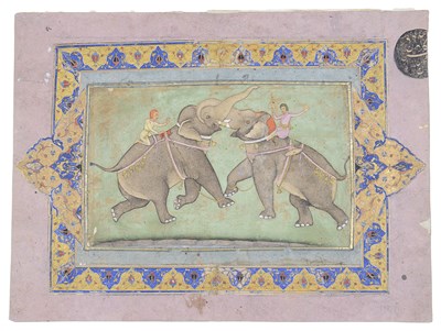Lot 225 - AN ELEPHANT FIGHT