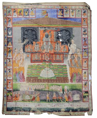 Lot 228 - A PICHHAVAI DEPICTING ANNAKUTA UTSAVA