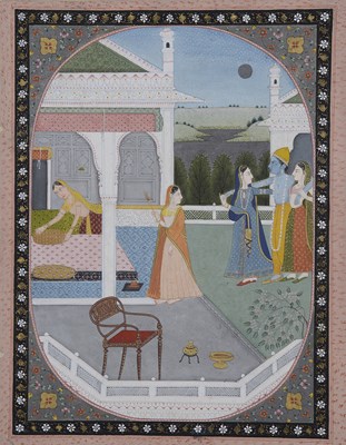 Lot 250 - KRISHNA IS LED TO HIS BEDCHAMBER IN THE EVENING