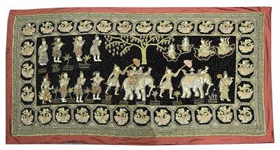 Lot 264 - AN EMBROIDERED