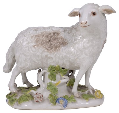 Lot 274 - A MEISSEN FIGURE OF A EWE