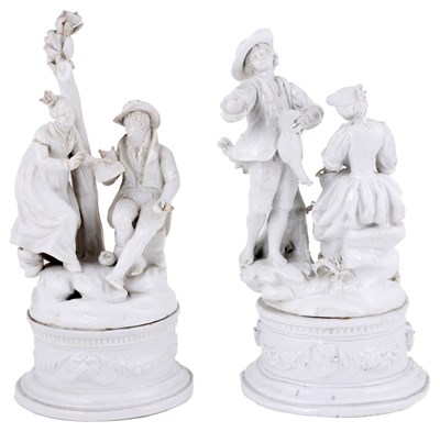 Lot 296 - TWO ITALIAN PORCELAIN GROUPS