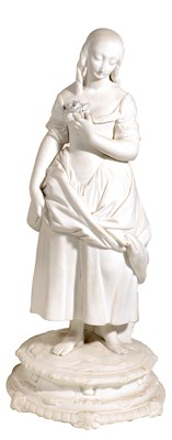 Lot 306 - A MINTON PARIAN FIGURE OF 'THE ROSE OF ENGLAND'