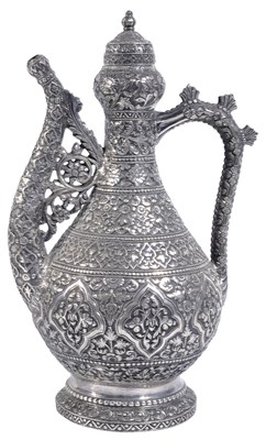 Lot 340 - A SILVER EWER