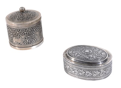 Lot 347 - TWO SILVER BOXES