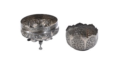 Lot 348 - TWO ANGLO-INDIAN SILVER SUGAR BOWLS