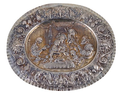 Lot 359 - A SILVER-GILT PLAQUETTE