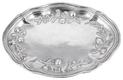 Lot 361 - A GERMAN SILVER SMALL TRAY