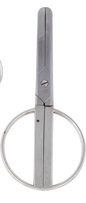 Lot 383 - A PAIR OF DANISH SILVER-HANDLED GRAPE SHEARS