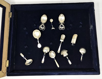 Lot 397 - ËœA SMALL COLLECTION OF CADDY SPOONS