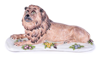 Lot 2 - A SAMSON MODEL OF A RECUMBENT LION