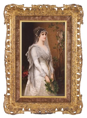 Lot 3 - A BERLIN PLAQUE OF A BRIDE